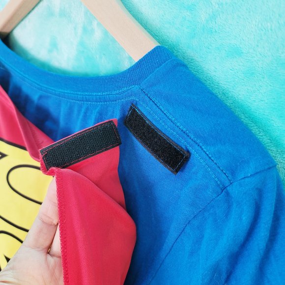 SUPERGIRL/Superman blue caped top size S/M Womens (large Juniors) - Picture 6 of 8